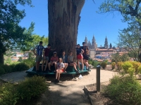 Daltaí-na-hIdirbhliana-sa-Spáinn-ag-siúl-píosa-don-gCamino.-Bealtaine-2019.-8